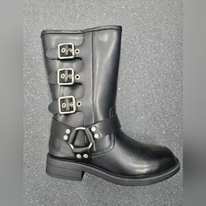 ​Dream Pairs Kids Harness Moto Biker Boots - Square Toe